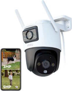 Imou Rex 4K Duo – Dubbele Lens Beveiligingscamera | Gelijktijdige 360° + Vaste Zone | Ultra HD 8MP